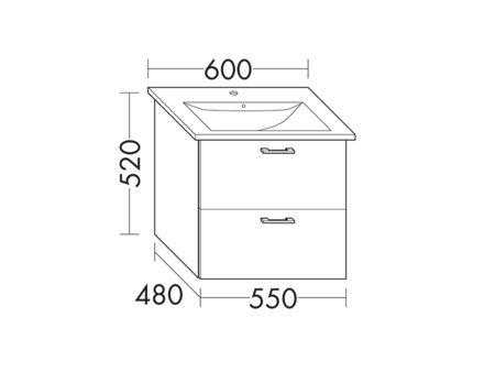 FORMAT Design Waschtisch-Unterschrank WVBR055